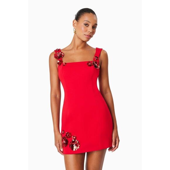 Elliatt Emma Eventwear Mini Dress In Red Eventwear Cocktail Date size M NWT - Picture 2 of 7